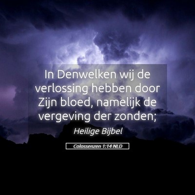 Picture 05 - Colossenzen 1:14 NLD - In Denwelken wij de verlossing hebben door Zijn - Bible Verse Picture