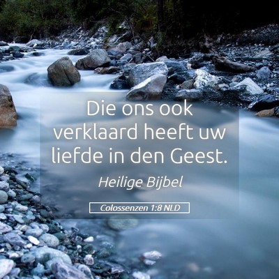 Picture 05 - Colossenzen 1:8 NLD - Die ons ook verklaard heeft uw liefde in den - Bible Verse Picture