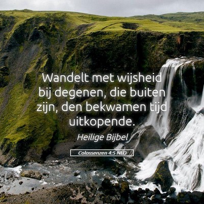Picture 05 - Colossenzen 4:5 NLD - Wandelt met wijsheid bij degenen, die buiten - Bible Verse Picture