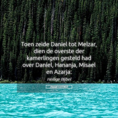 Picture 05 - Daniël 1:11 NLD - Toen zeide Daniel tot Melzar, dien de overste der - Bible Verse Picture