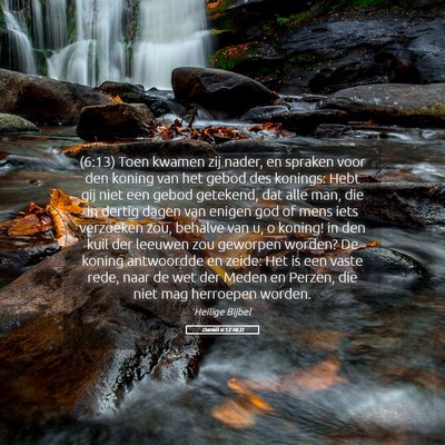 Picture 05 - Daniël 6:12 NLD - (6:13) Toen kwamen zij nader, en spraken voor den - Bible Verse Picture