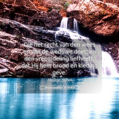 Picture 05 - Deuteronomium 10:18 NLD - Die het recht van den wees en van de weduwe doet; - Bible Verse Picture