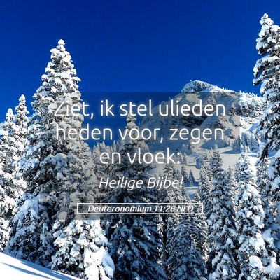 Picture 05 - Deuteronomium 11:26 NLD - Ziet, ik stel ulieden heden voor, zegen en - Bible Verse Picture