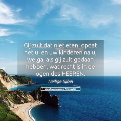 Picture 05 - Deuteronomium 12:25 NLD - Gij zult dat niet eten; opdat het u, en uw - Bible Verse Picture