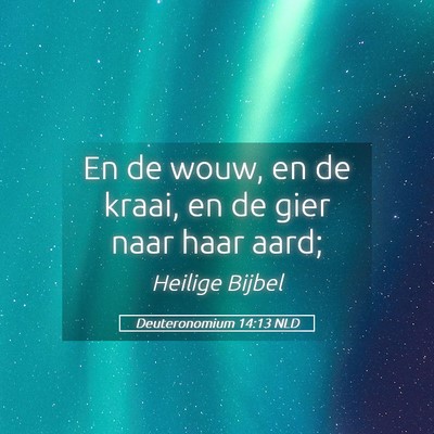 Picture 05 - Deuteronomium 14:13 NLD - En de wouw, en de kraai, en de gier naar haar - Bible Verse Picture