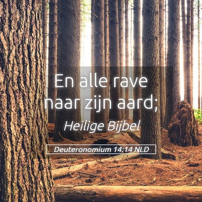 Picture 05 - Deuteronomium 14:14 NLD - En alle rave naar zijn - Bible Verse Picture