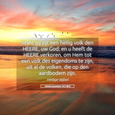 Picture 05 - Deuteronomium 14:2 NLD - Want gij zijt een heilig volk den HEERE, uw God; - Bible Verse Picture