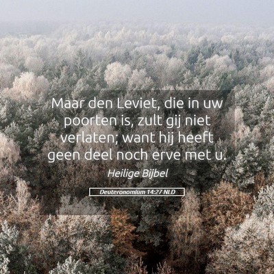 Picture 05 - Deuteronomium 14:27 NLD - Maar den Leviet, die in uw poorten is, zult gij - Bible Verse Picture