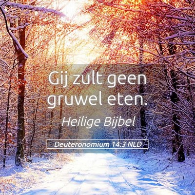 Picture 05 - Deuteronomium 14:3 NLD - Gij zult geen gruwel - Bible Verse Picture