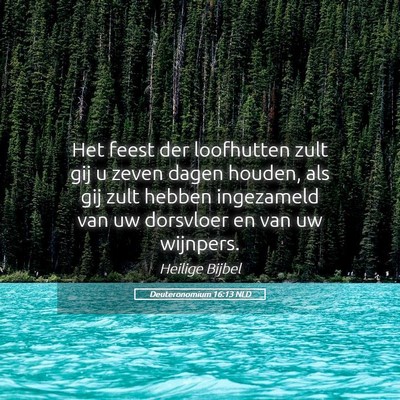 Picture 05 - Deuteronomium 16:13 NLD - Het feest der loofhutten zult gij u zeven dagen - Bible Verse Picture