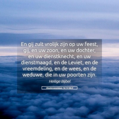 Picture 05 - Deuteronomium 16:14 NLD - En gij zult vrolijk zijn op uw feest, gij, en uw - Bible Verse Picture