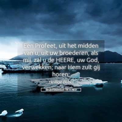 Picture 05 - Deuteronomium 18:15 NLD - Een Profeet, uit het midden van u, uit uw - Bible Verse Picture