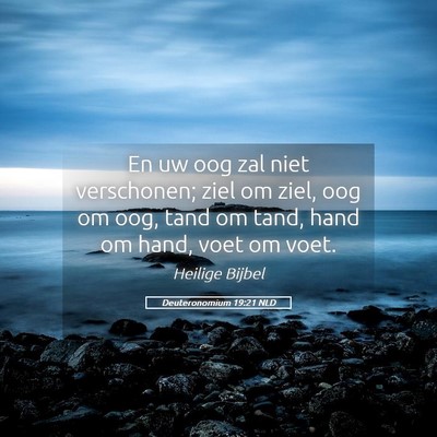 Picture 05 - Deuteronomium 19:21 NLD - En uw oog zal niet verschonen; ziel om ziel, oog - Bible Verse Picture