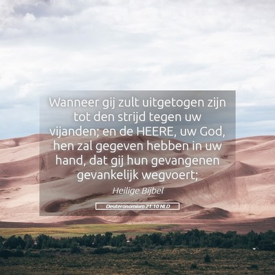 Picture 05 - Deuteronomium 21:10 NLD - Wanneer gij zult uitgetogen zijn tot den strijd - Bible Verse Picture