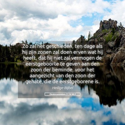 Picture 05 - Deuteronomium 21:16 NLD - Zo zal het geschieden, ten dage als hij zijn - Bible Verse Picture
