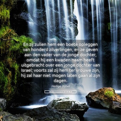 Picture 05 - Deuteronomium 22:19 NLD - En zij zullen hem een boete opleggen van honderd - Bible Verse Picture