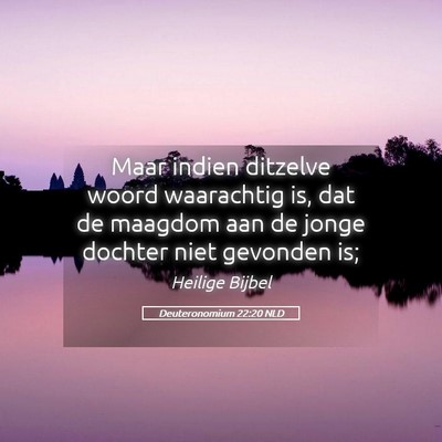 Picture 05 - Deuteronomium 22:20 NLD - Maar indien ditzelve woord waarachtig is, dat de - Bible Verse Picture