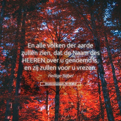 Picture 05 - Deuteronomium 28:10 NLD - En alle volken der aarde zullen zien, dat de Naam - Bible Verse Picture