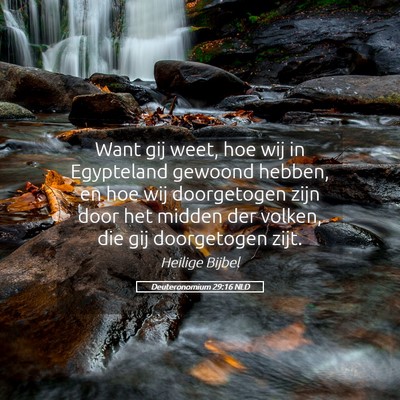 Picture 05 - Deuteronomium 29:16 NLD - Want gij weet, hoe wij in Egypteland gewoond - Bible Verse Picture