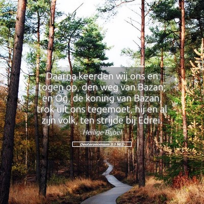 Picture 05 - Deuteronomium 3:1 NLD - Daarna keerden wij ons en togen op, den weg van - Bible Verse Picture