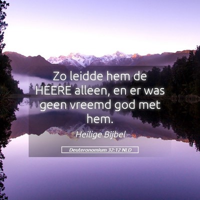 Picture 05 - Deuteronomium 32:12 NLD - Zo leidde hem de HEERE alleen, en er was geen - Bible Verse Picture