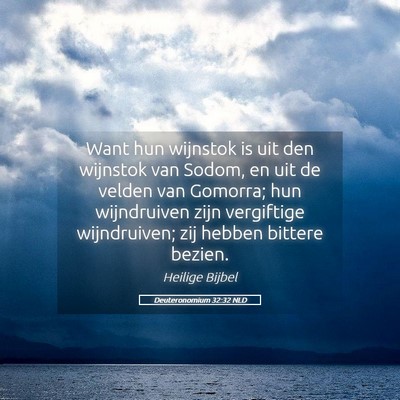 Picture 05 - Deuteronomium 32:32 NLD - Want hun wijnstok is uit den wijnstok van Sodom, - Bible Verse Picture
