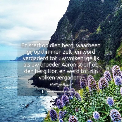 Picture 05 - Deuteronomium 32:50 NLD - En sterf op dien berg, waarheen gij opklimmen - Bible Verse Picture