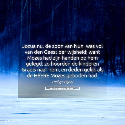 Picture 05 - Deuteronomium 34:9 NLD - Jozua nu, de zoon van Nun, was vol van den Geest - Bible Verse Picture