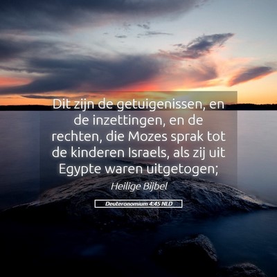 Picture 05 - Deuteronomium 4:45 NLD - Dit zijn de getuigenissen, en de inzettingen, en - Bible Verse Picture