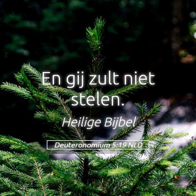 Picture 05 - Deuteronomium 5:19 NLD - En gij zult niet - Bible Verse Picture