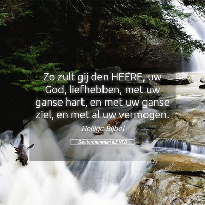Picture 05 - Deuteronomium 6:5 NLD - Zo zult gij den HEERE, uw God, liefhebben, met uw - Bible Verse Picture