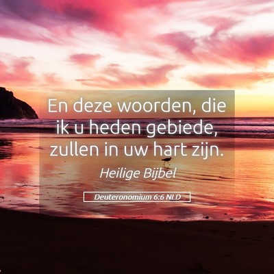 Picture 05 - Deuteronomium 6:6 NLD - En deze woorden, die ik u heden gebiede, zullen - Bible Verse Picture