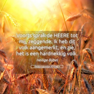 Picture 05 - Deuteronomium 9:13 NLD - Voorts sprak de HEERE tot mij, zeggende: Ik heb - Bible Verse Picture