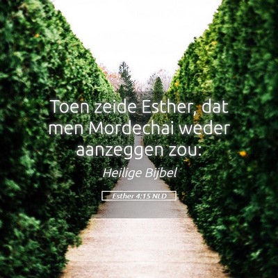 Picture 05 - Esther 4:15 NLD - Toen zeide Esther, dat men Mordechai weder - Bible Verse Picture