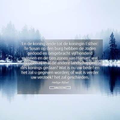 Picture 05 - Esther 9:12 NLD - En de koning zeide tot de koningin Esther: Te - Bible Verse Picture