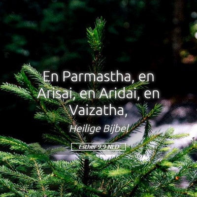 Picture 05 - Esther 9:9 NLD - En Parmastha, en Arisai, en Aridai, en - Bible Verse Picture