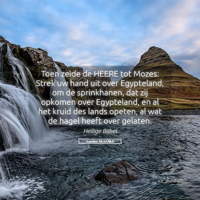 Picture 05 - Exodus 10:12 NLD - Toen zeide de HEERE tot Mozes: Strek uw hand uit - Bible Verse Picture