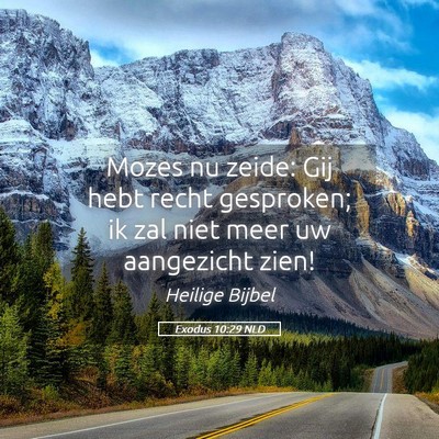 Picture 05 - Exodus 10:29 NLD - Mozes nu zeide: Gij hebt recht gesproken; ik zal - Bible Verse Picture