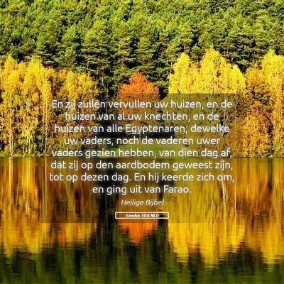Picture 05 - Exodus 10:6 NLD - En zij zullen vervullen uw huizen, en de huizen - Bible Verse Picture