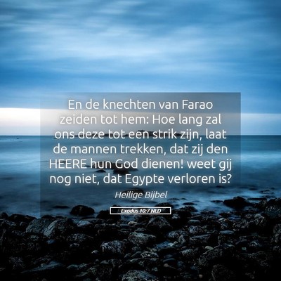 Picture 05 - Exodus 10:7 NLD - En de knechten van Farao zeiden tot hem: Hoe lang - Bible Verse Picture