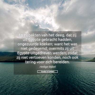 Picture 05 - Exodus 12:39 NLD - En zij bakten van het deeg, dat zij uit Egypte - Bible Verse Picture