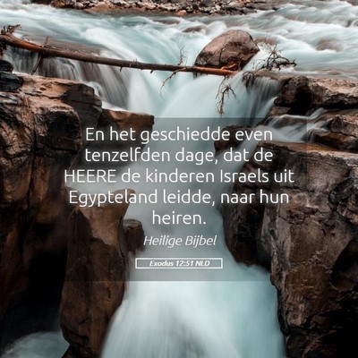 Picture 05 - Exodus 12:51 NLD - En het geschiedde even tenzelfden dage, dat de - Bible Verse Picture