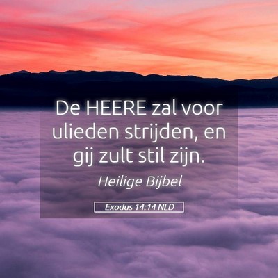 Picture 05 - Exodus 14:14 NLD - De HEERE zal voor ulieden strijden, en gij zult - Bible Verse Picture