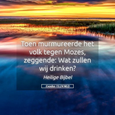 Picture 05 - Exodus 15:24 NLD - Toen murmureerde het volk tegen Mozes, zeggende: - Bible Verse Picture
