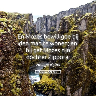 Picture 05 - Exodus 2:21 NLD - En Mozes bewilligde bij den man te wonen; en hij - Bible Verse Picture