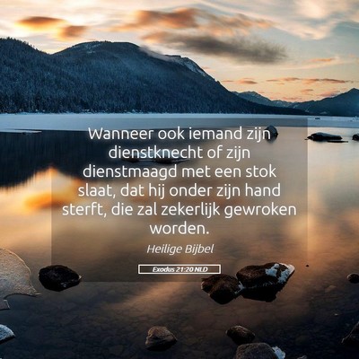 Picture 05 - Exodus 21:20 NLD - Wanneer ook iemand zijn dienstknecht of zijn - Bible Verse Picture