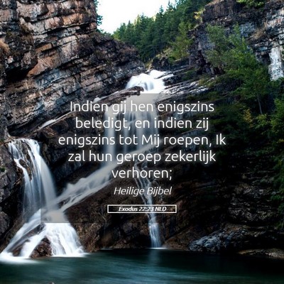 Picture 05 - Exodus 22:23 NLD - Indien gij hen enigszins beledigt, en indien zij - Bible Verse Picture