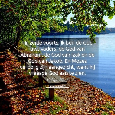 Picture 05 - Exodus 3:6 NLD - Hij zeide voorts: Ik ben de God uws vaders, de - Bible Verse Picture