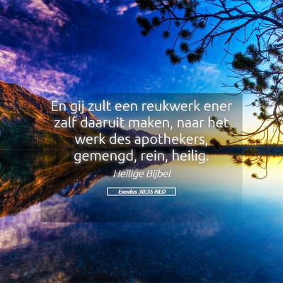 Picture 05 - Exodus 30:35 NLD - En gij zult een reukwerk ener zalf daaruit maken, - Bible Verse Picture