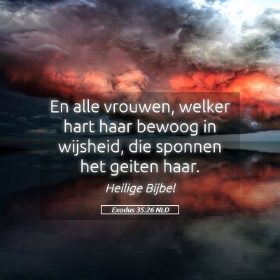 Picture 05 - Exodus 35:26 NLD - En alle vrouwen, welker hart haar bewoog in - Bible Verse Picture